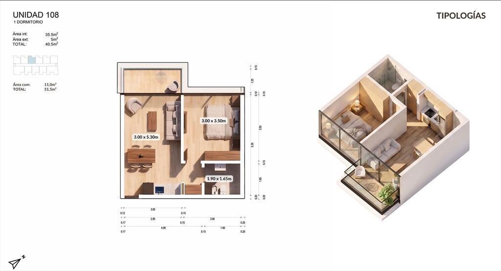 APARTAMENTO 1 DORMITORIO EN VENTA PLAYA MANSA