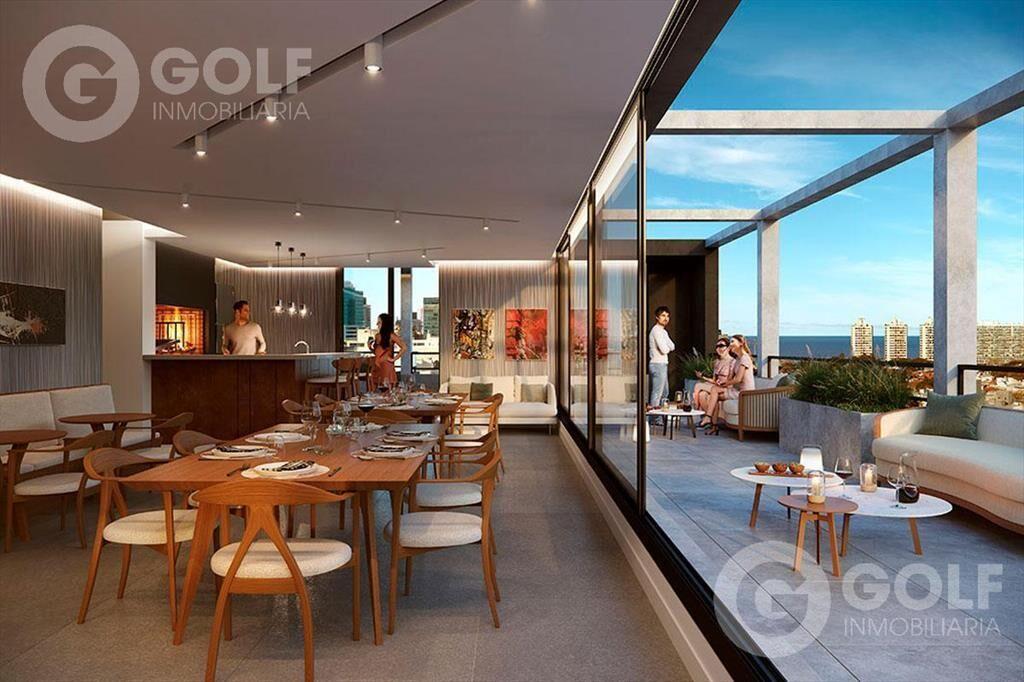 Venta de apartamento de 1 dormitorio con terraza en Pocitos
