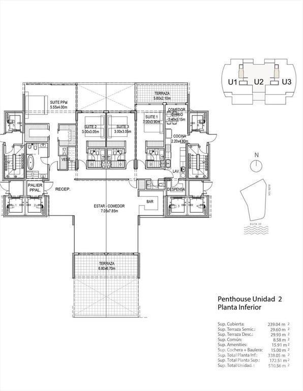 Venta de Penthouse de 3 dormitorios mas servicio en Mananti
