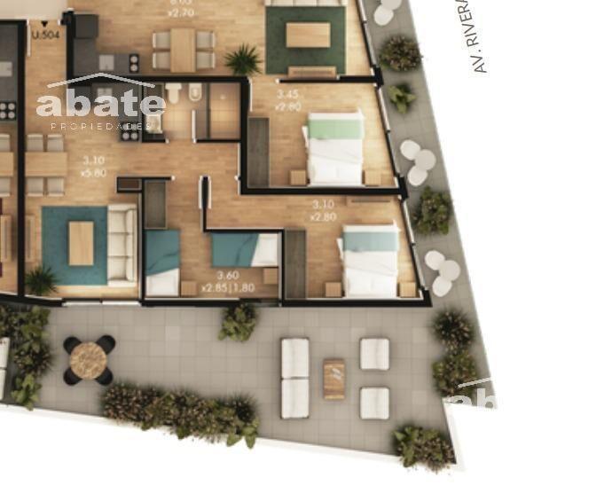 Venta apartamento 2 dormitorios en Buceo con gran terraza