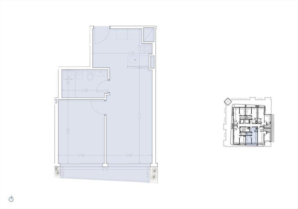 Apartamento de un dormitorio en venta en Palermo -502