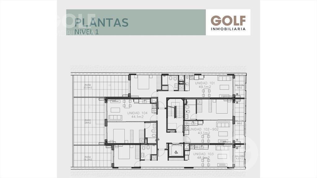 Venta apartamento de 1 dormitorio en el Centro