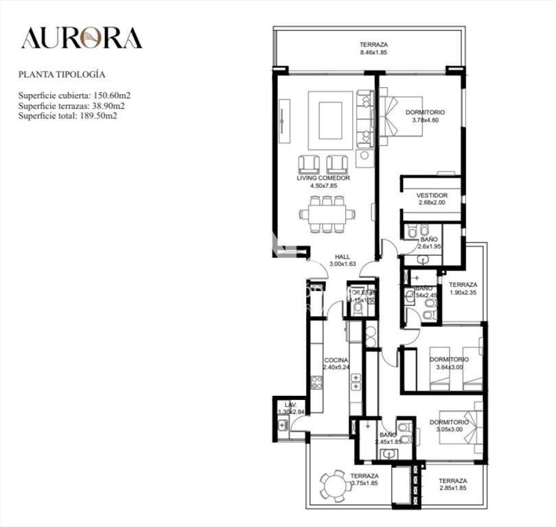 Frente al mar. 3 dormitorios en venta - Aurora -