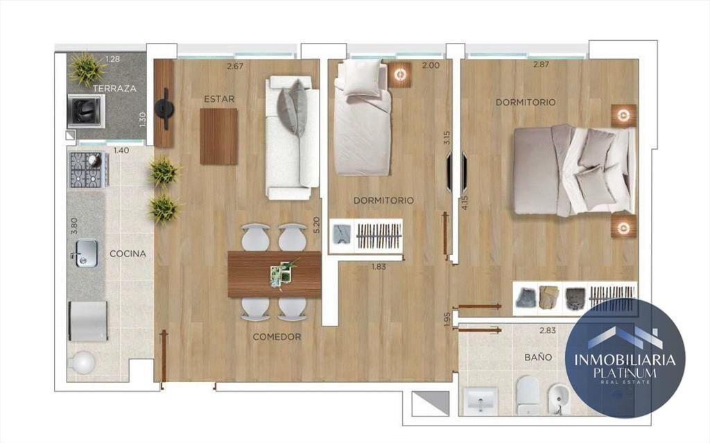 Apartamento en venta 2 Dormitorios, Av. 8 de octubre y L...