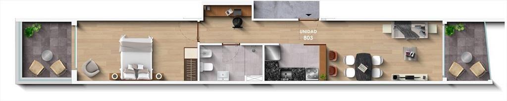 Venta Apartamento 1 dormitorio con terraza Parque Batlle Om