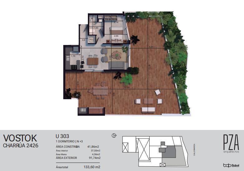 Venta Apartamento 1 Dormitorios en Pocitos