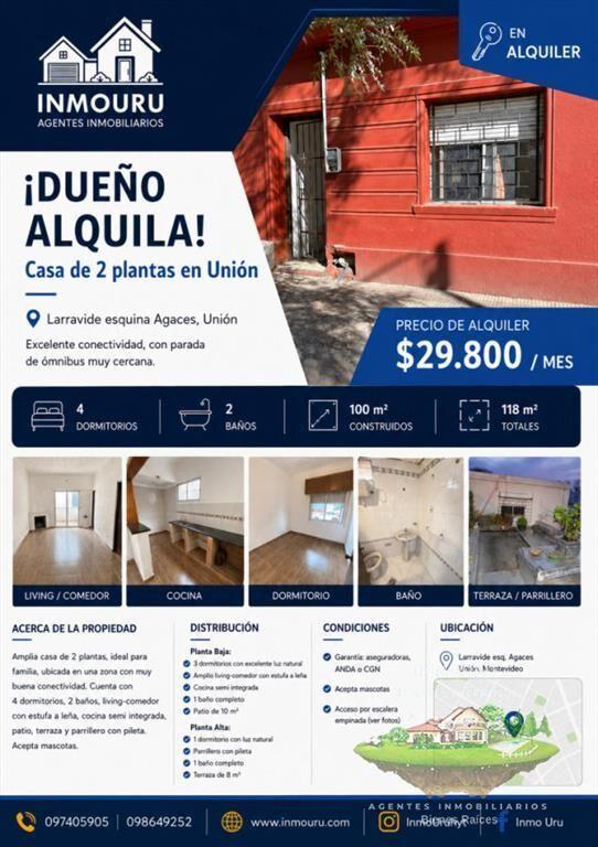 Se Alquila Casa en la Union