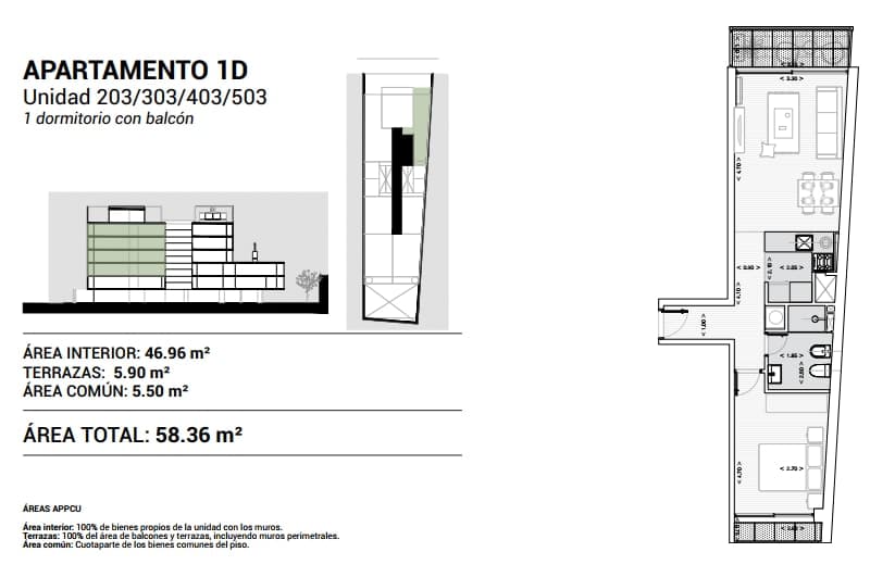 Apartamento en venta de un dormitorio en Otros - foto 5 de 5